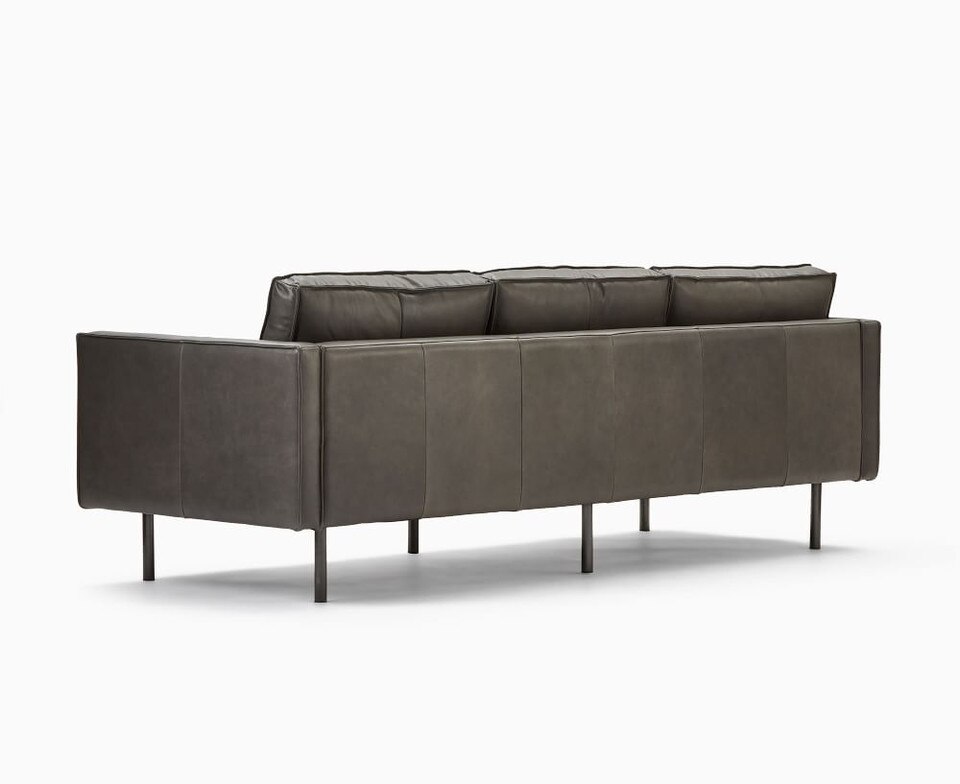 Axel Leather Sofa (226 cm) west elm United Kingdom